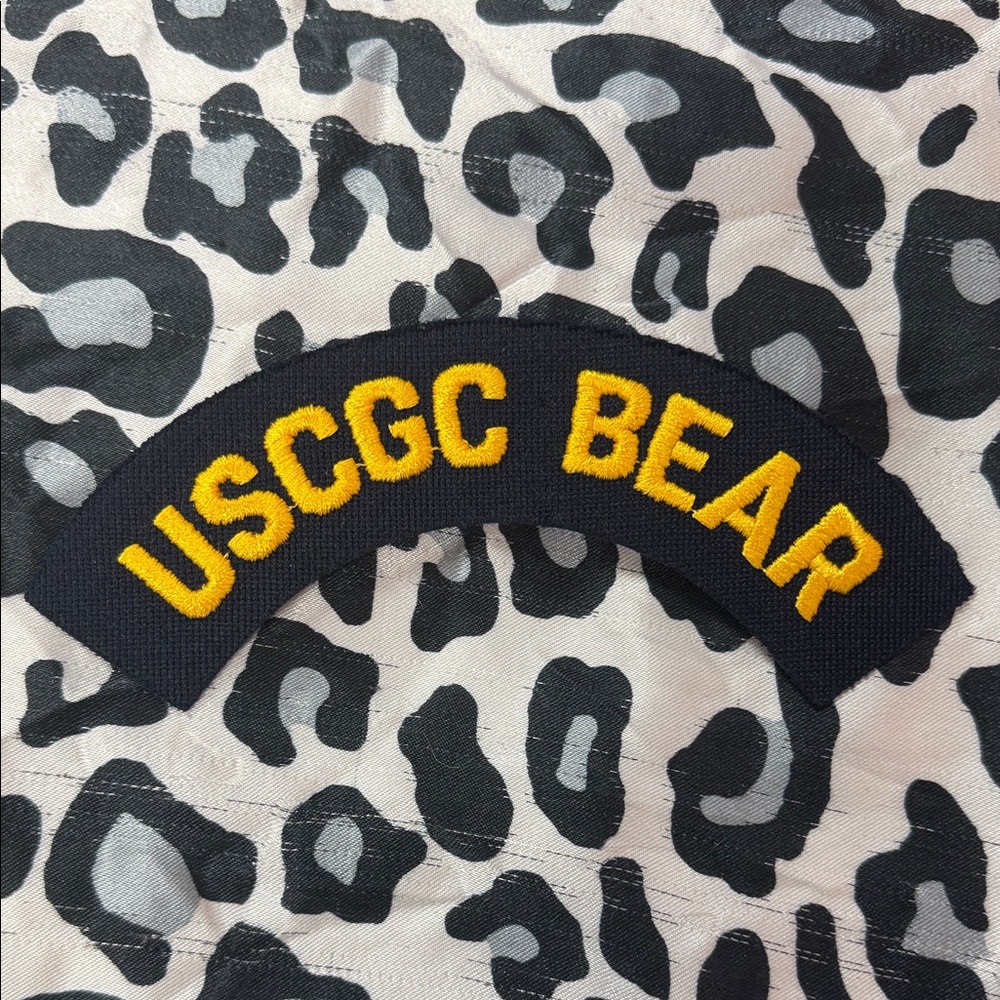 USCGC Bear embroidered naval Patch with Yellow Lettering